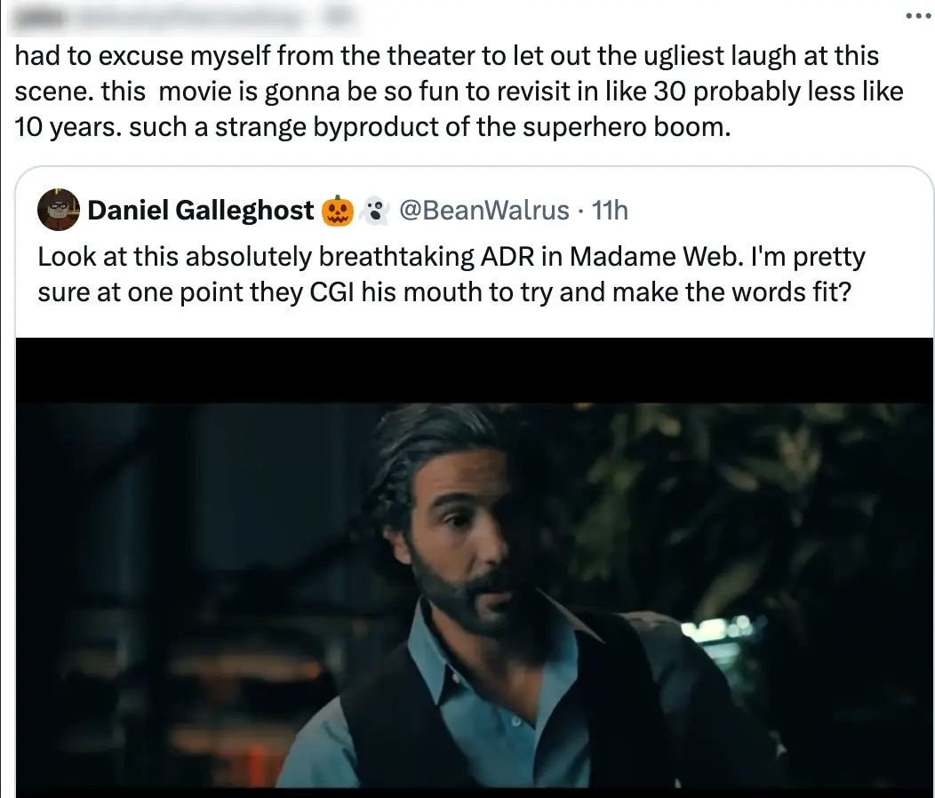 Viewers have been left baffled by the apparent ADR. (X)