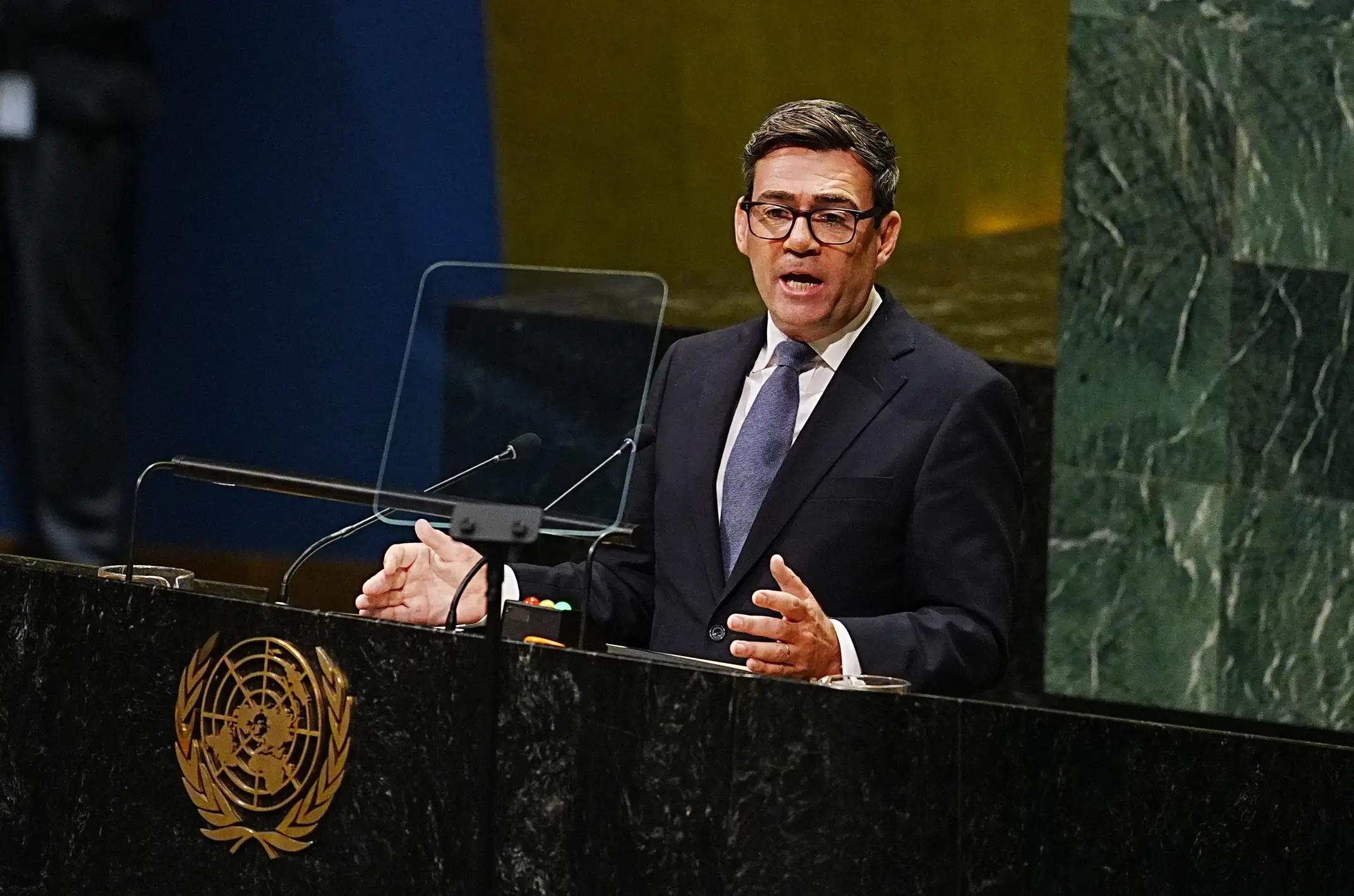 Andy Burnham says the UK isn't giving up the Falkland Islands (Selcuk Acar/Anadolu via Getty Images)