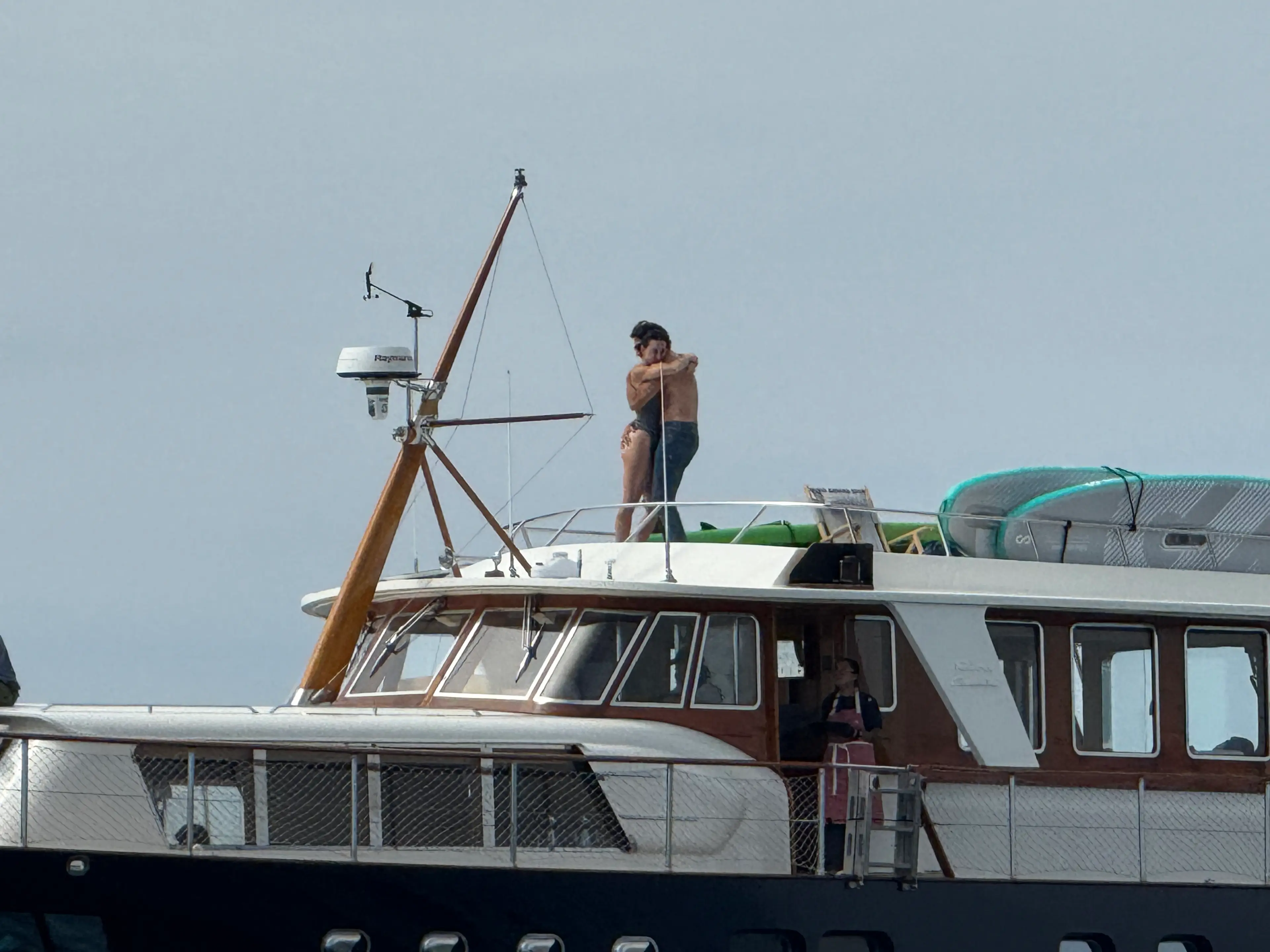 Snaps captured Katy Perry and Justin Trudeau seemingly embracing on a yacht (SWNS)