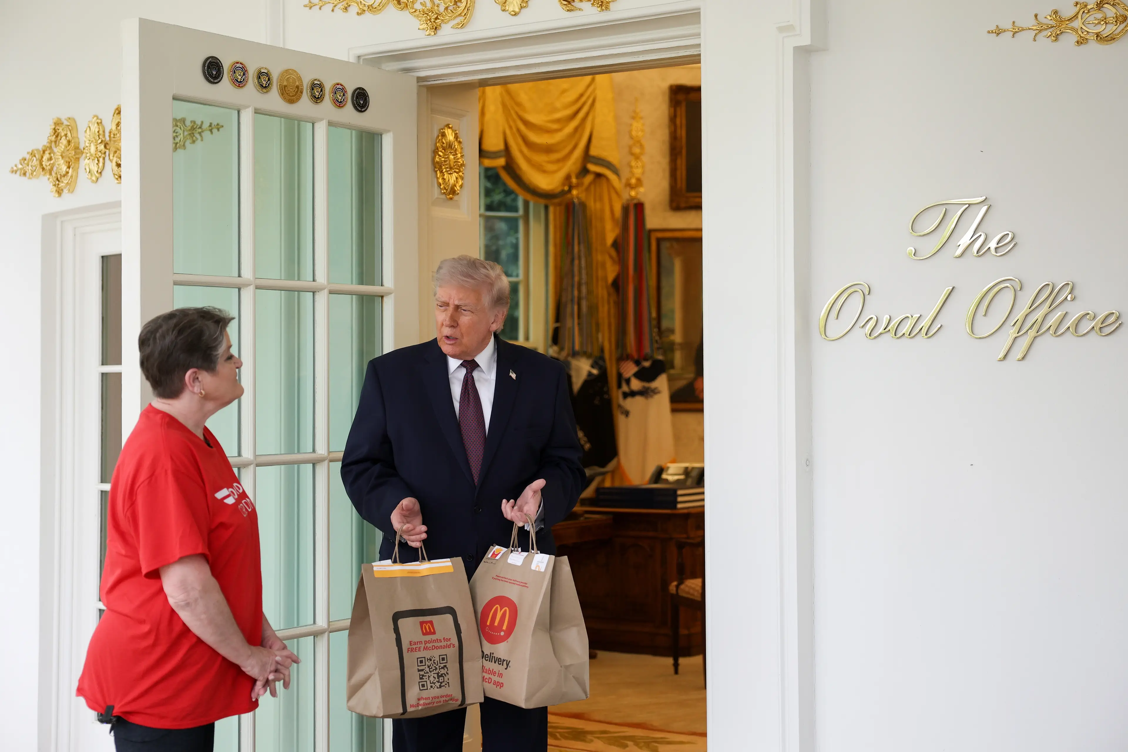 Trump had a DoorDash delivery earlier this week (Win McNamee/Getty Images)