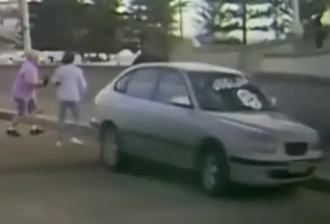 The couple attempted to apprehend the gunman after he got out of his car (ABC News) 