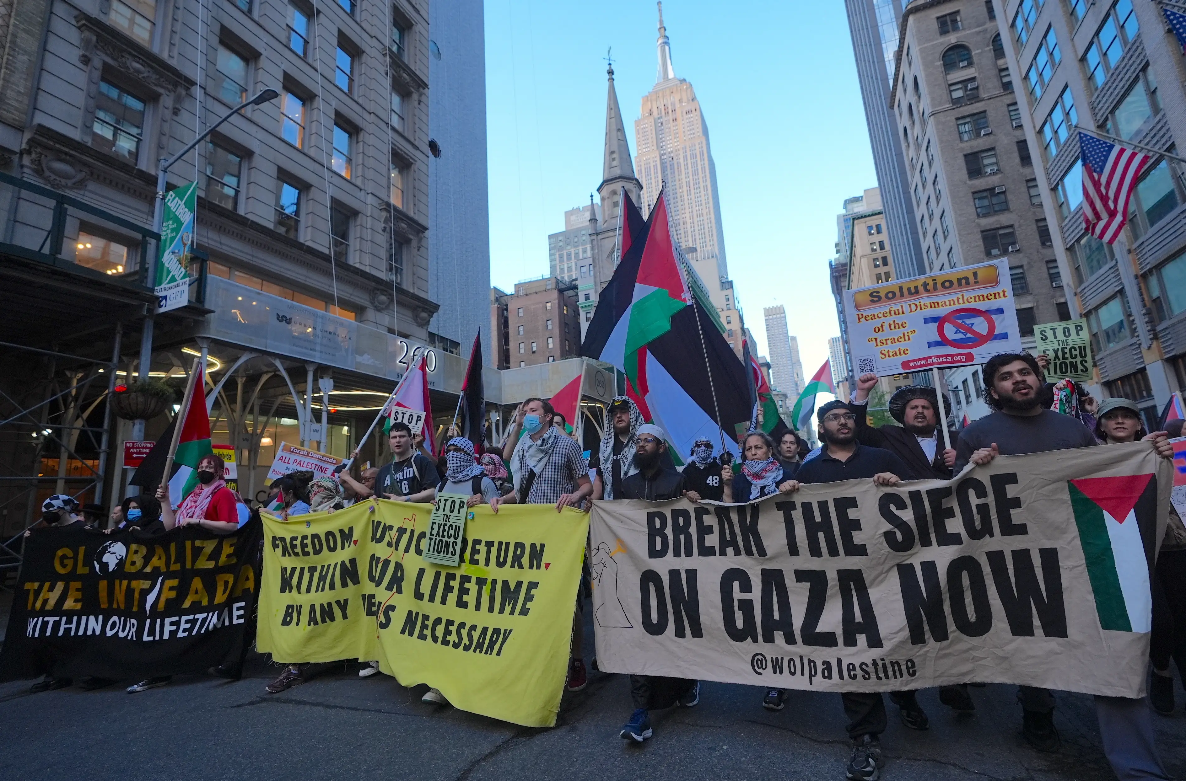 People who take part in pro-Palestine protests might have applications denied (Selcuk Acar /Anadolu via Getty Images)