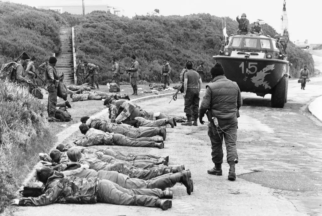 The Falklands War resulted in the deaths of 655 Argentine military personnel, 255 British servicemen and three Falkland Islanders (Rafael WOLLMANN/Gamma-Rapho via Getty Images)
