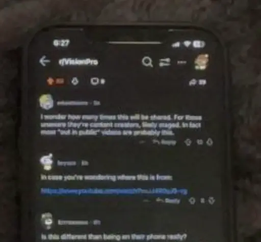 One user shared an image of their phone through the googles.