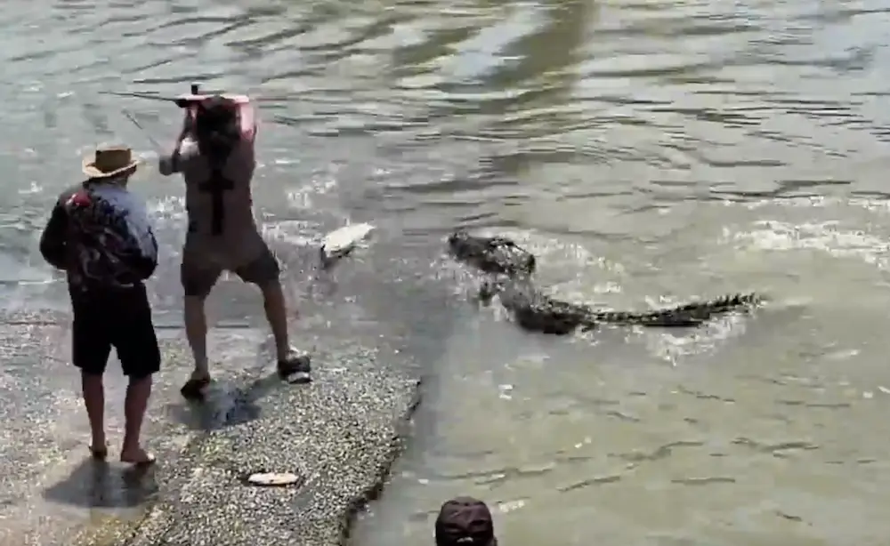 Scott Roscarel refused to let go of his catch.