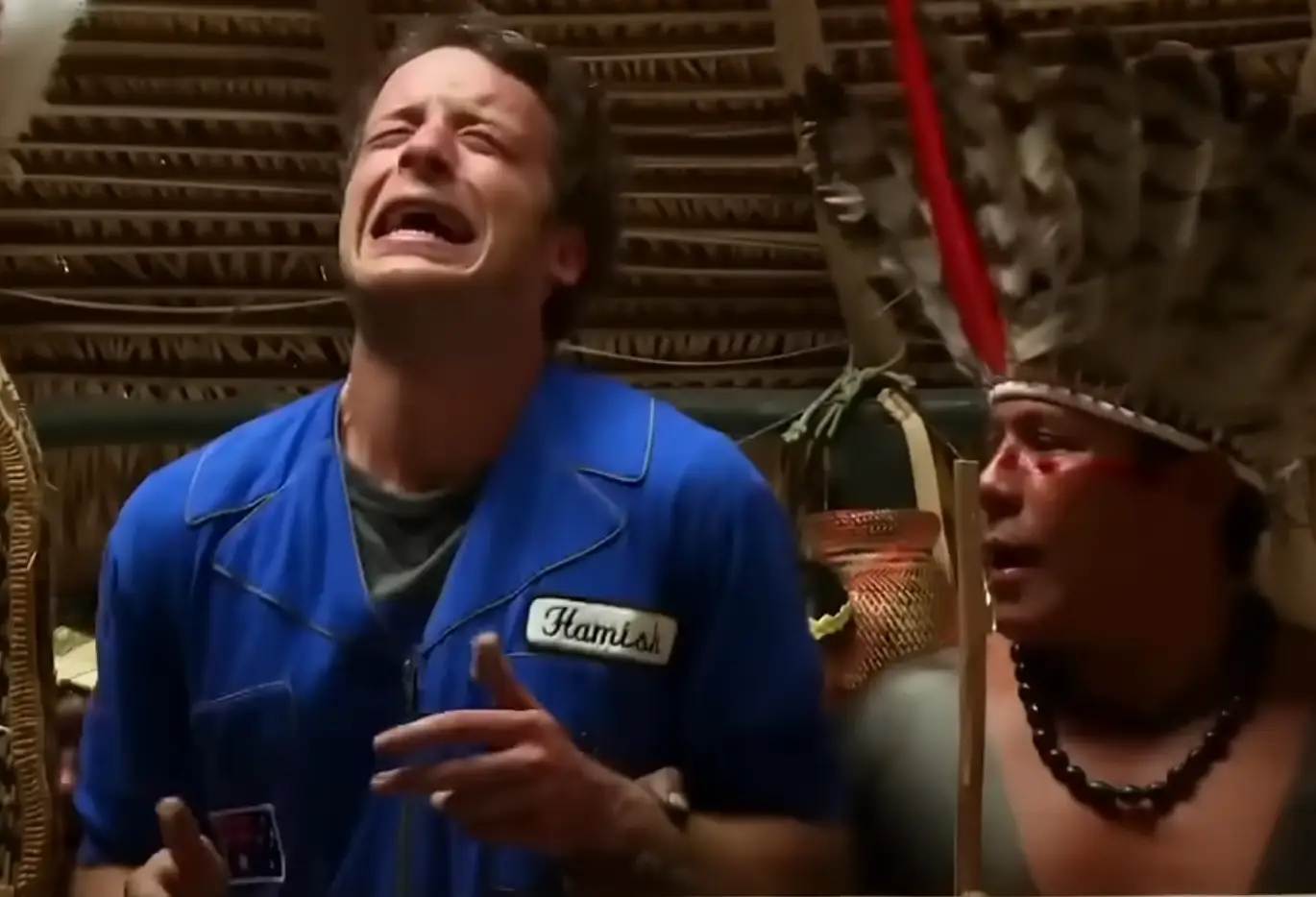 That is pure pain in his face (Hamish & Andy/YouTube)