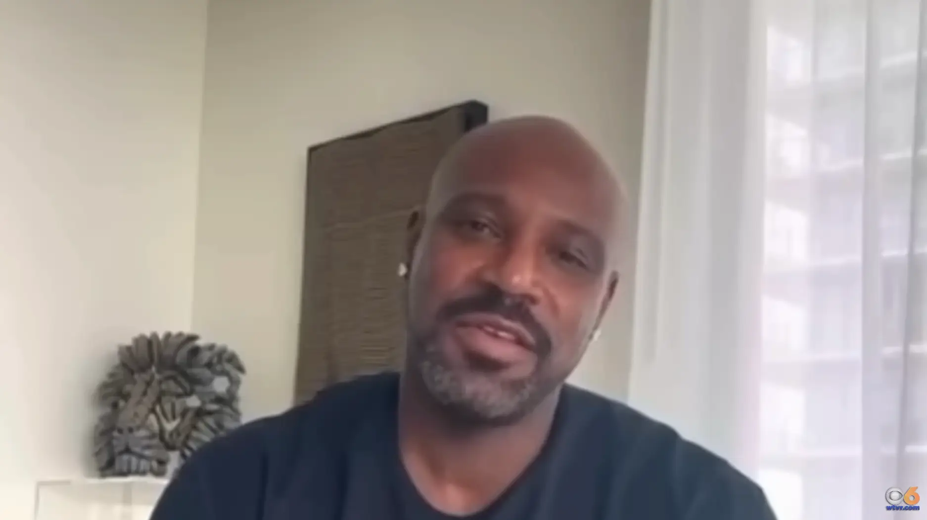 Johnson gave a moving speech when accepting his induction into the Chesterfield Hall of Fame (WTVR CBS 6/YouTube)