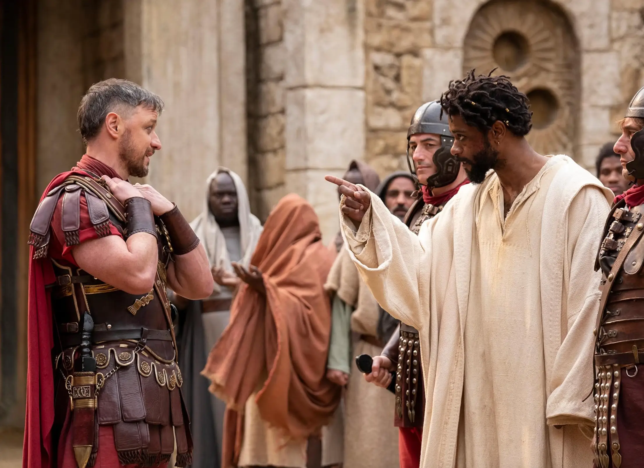 James McAvoy features in 'The Book of Clarence', alongside lead LaKeith Stanfield (Sony Pictures Entertainment)