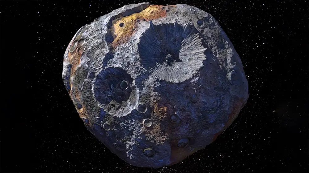 An impression of what the asteroid looks like.