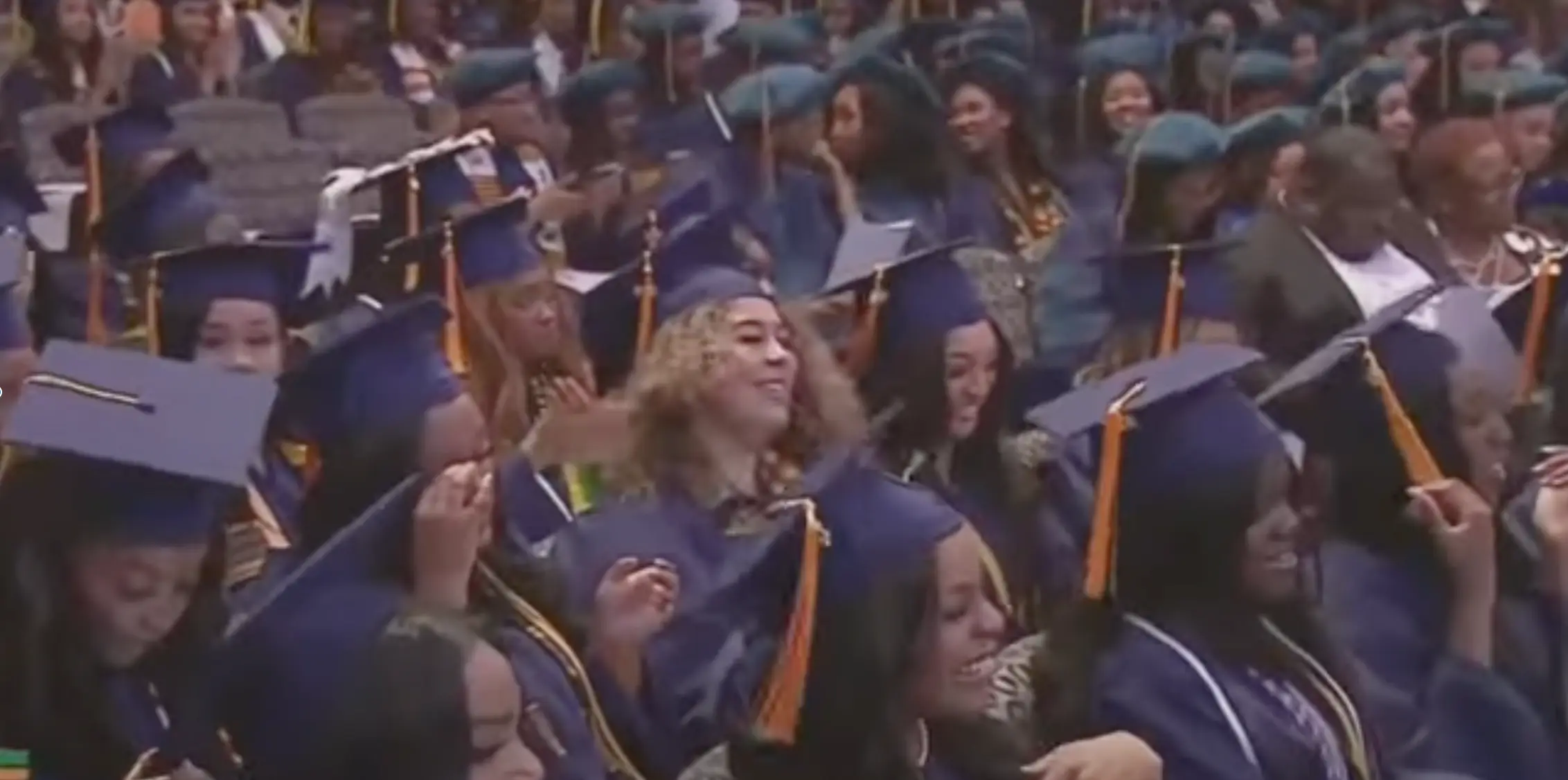 The ceremony descended into chaos. (NBC 4 Washington)