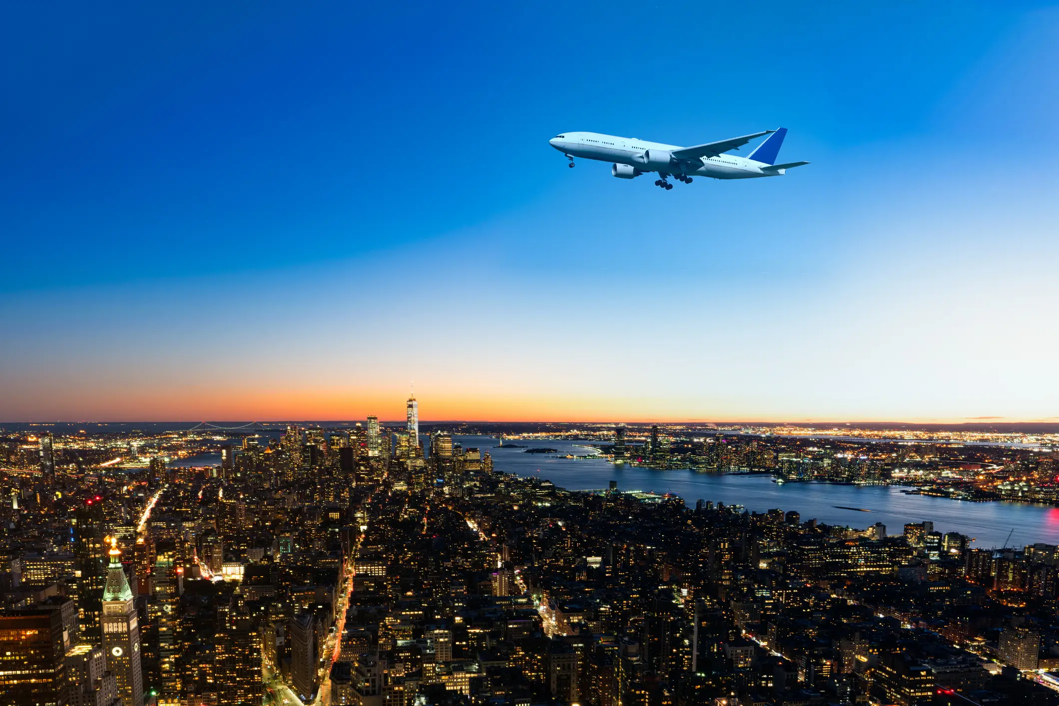 Flights to the UK take around eight hours from New York (Getty Stock Image)