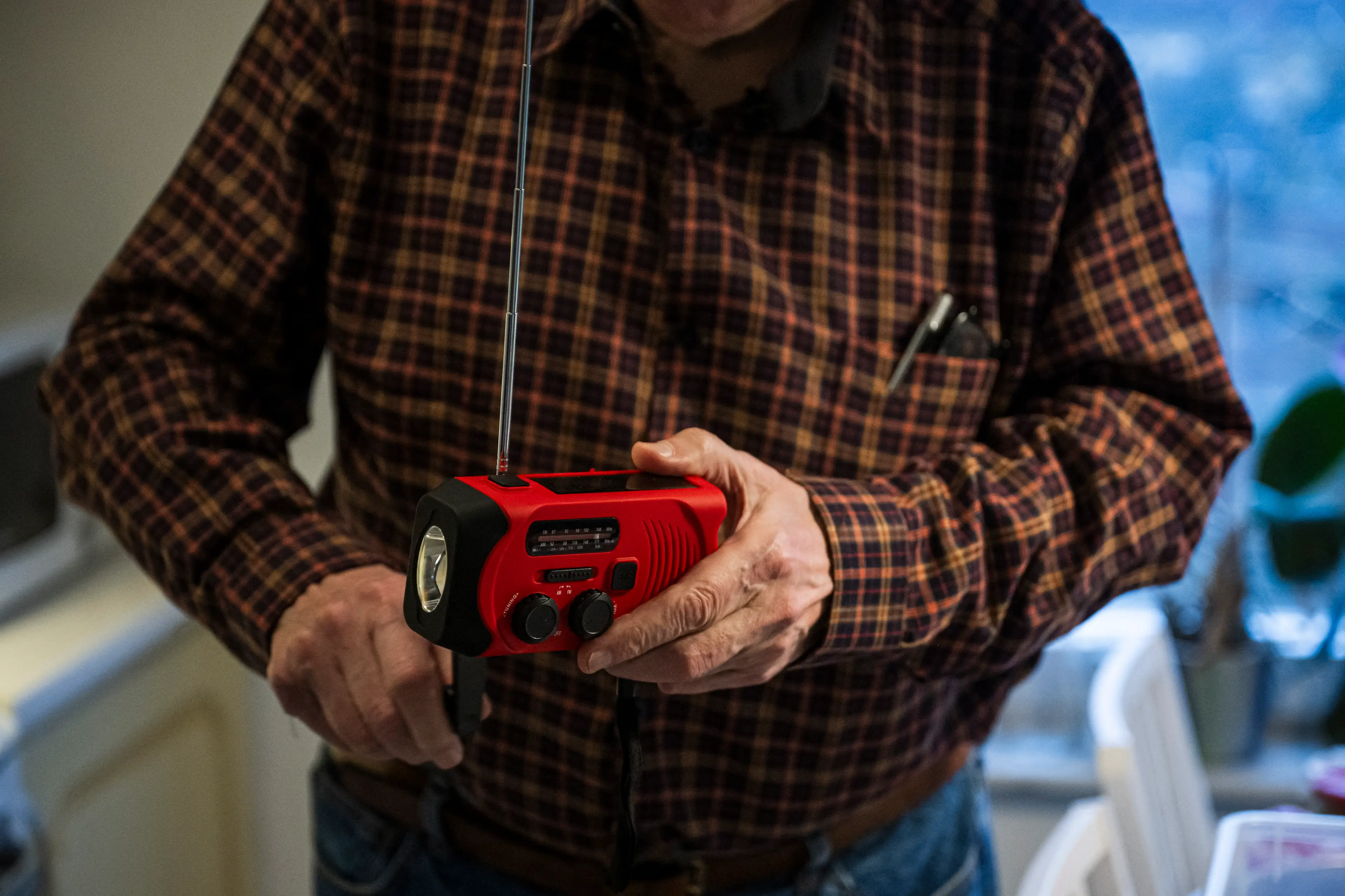 People are being told to buy wind-up radios in case of a world war (JONATHAN NACKSTRAND/AFP via Getty Images)