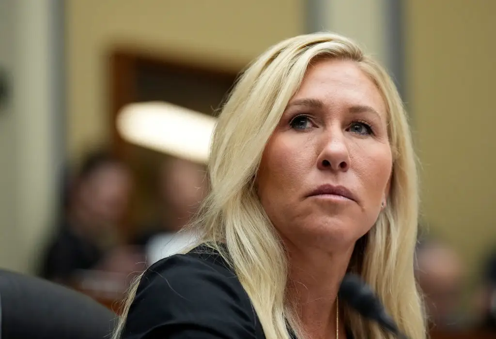 Marjorie Taylor Greene announced her resignation on Friday (Drew Angerer/Getty Images)