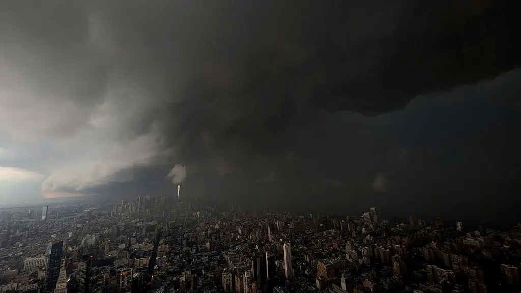 New York City has recorded more than eight inches of rain so far in August, the city's wettest August in five years. (Photo by Gary Hershorn/Getty Images)