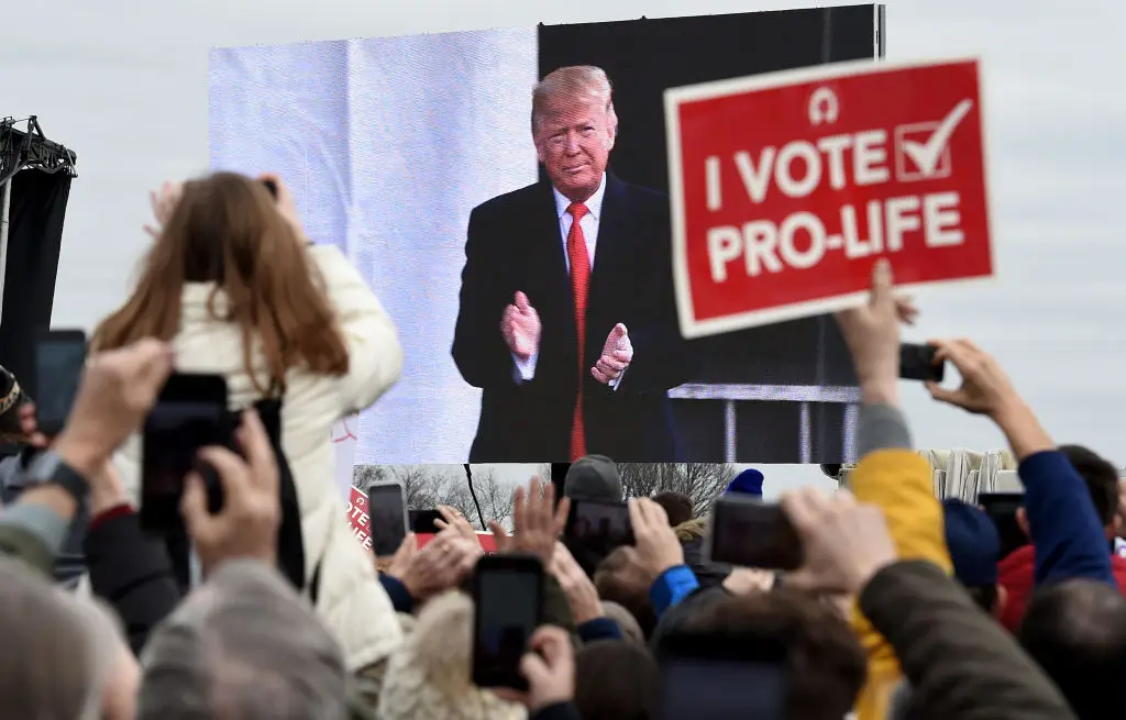 Trump attended the March for Life while in office (OLIVIER DOULIERY/AFP via Getty Images)
