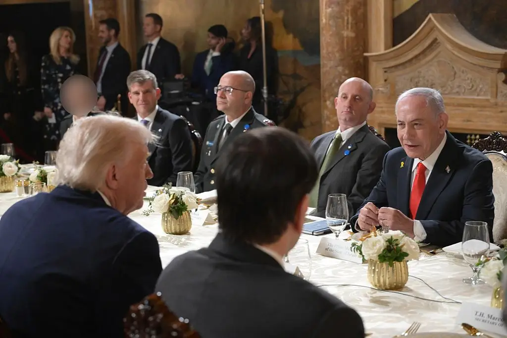 A hot mic picked up his comment (Amos Ben-Gershom (GPO)/Handout/Anadolu via Getty Images)