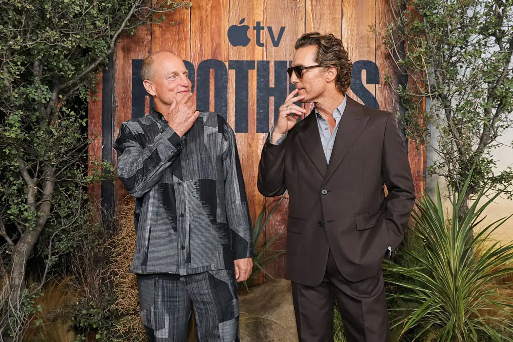 The duo are starring in their Apple TV series, Brothers (Photo by Eric Charbonneau/Apple TV via Getty Images)