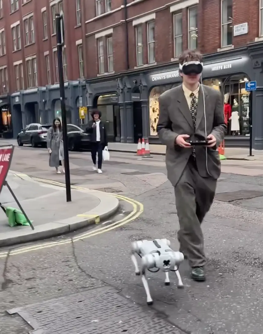 The YouTuber showed off the device in public.