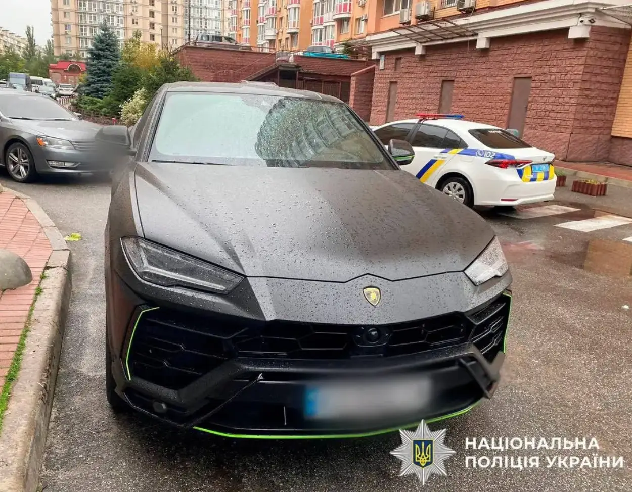 The car where Galich's body was found (Kyiv Police Department)