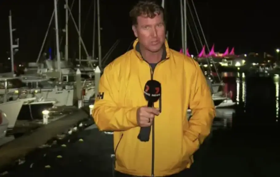 Paul Burt gave his final weather bulletin after being fired by the network (7News)