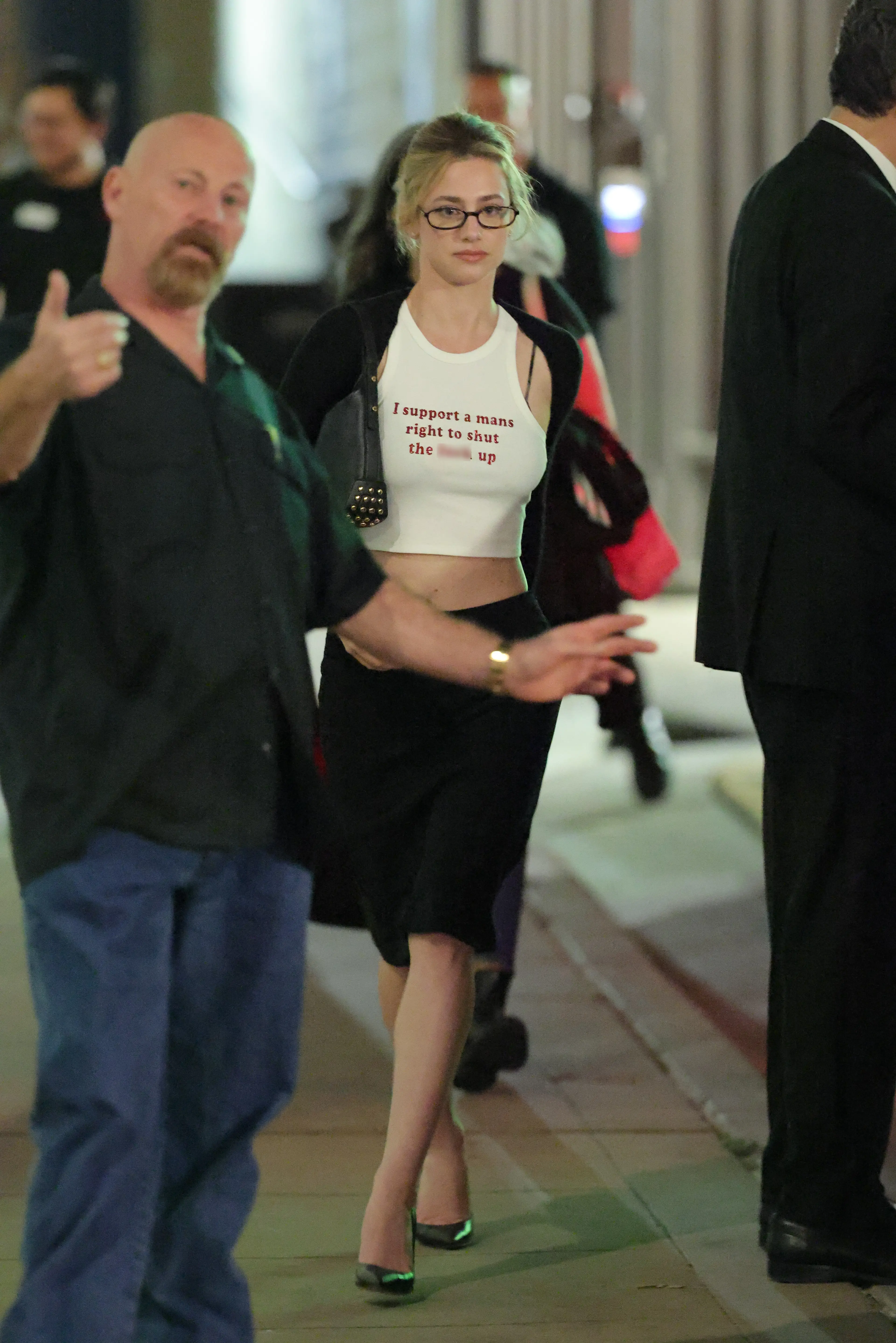 The actress was spotted wearing this slogan top in recent days (PG/Bauer-Griffin/GC Images)