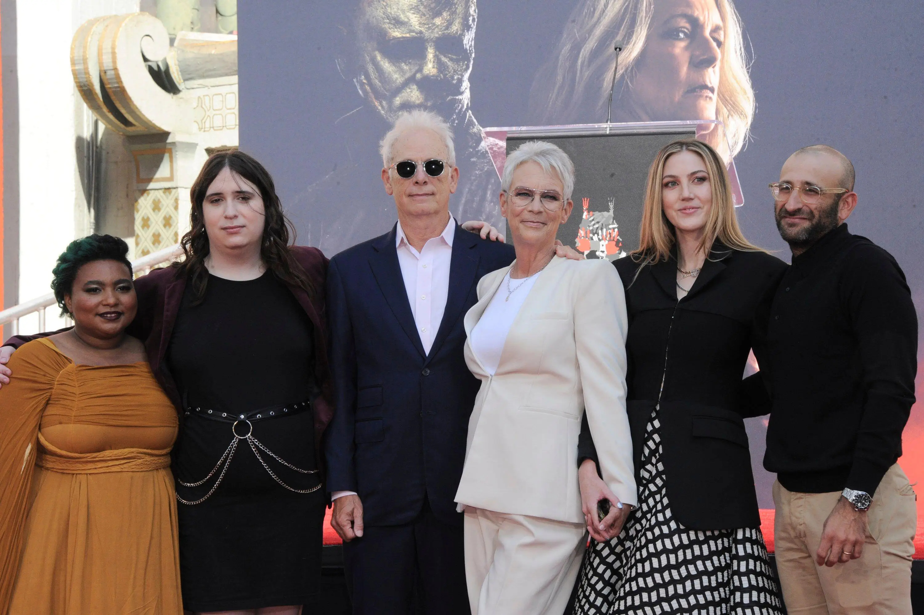 The family at the handprint and footprint Ceremony at the TCL Chinese Theatre.