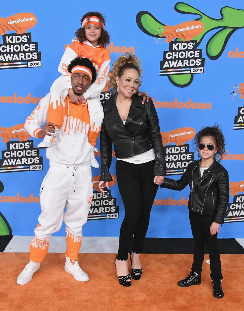 Carey, Cannon and the twins in 2018 (Jon Kopaloff/FilmMagic)