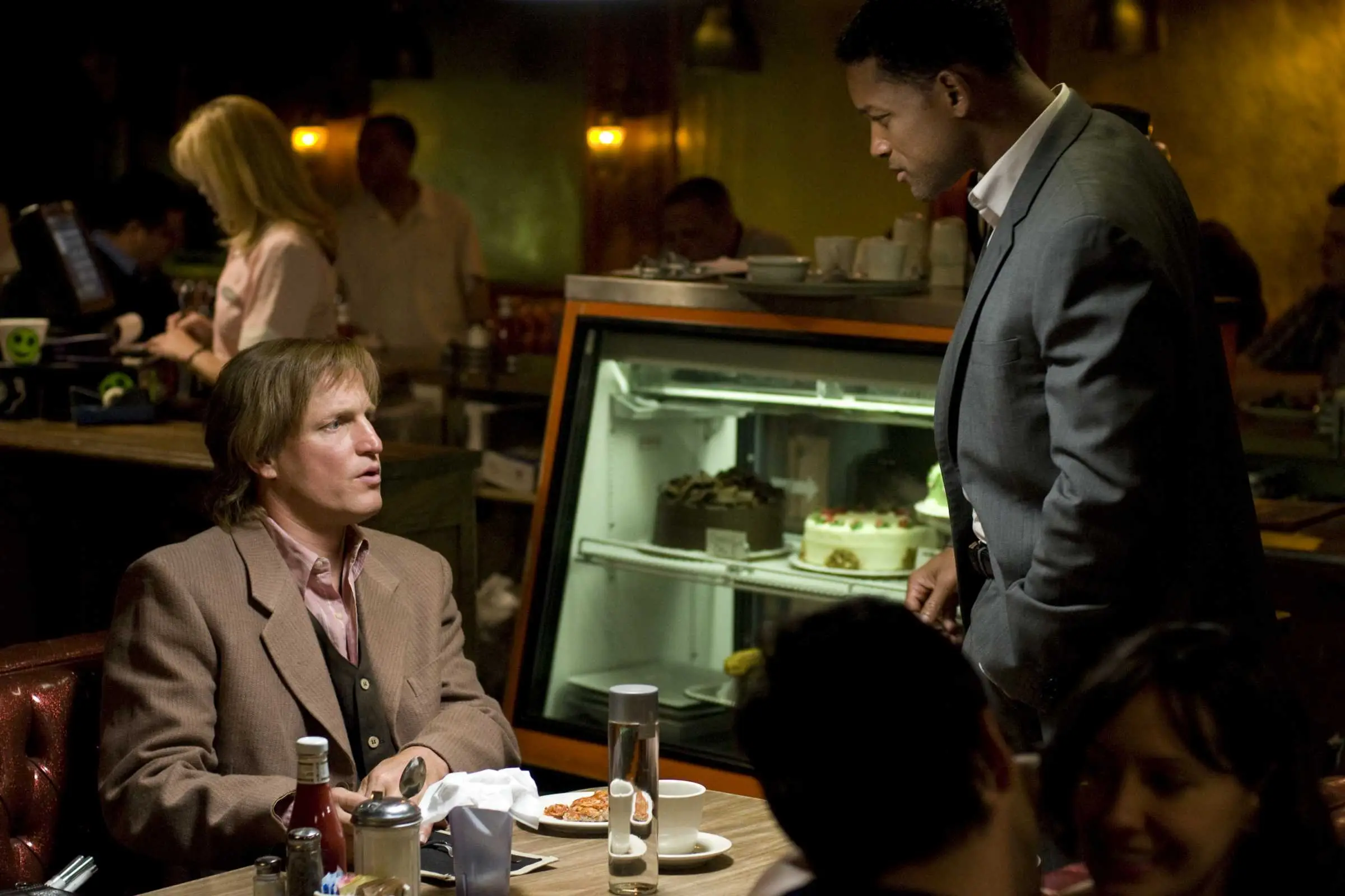 Will Smith and Woody Harrelson in Seven Pounds.
