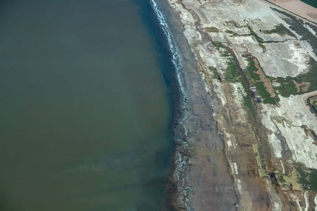 Millions of tons of lithium has been found beneath the Salton Sea. (Brian van der Brug / Los Angeles Times via Getty Images)