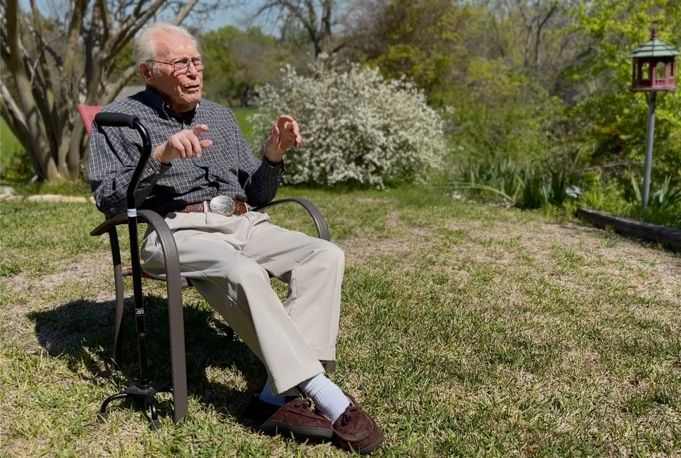 LaVerne Biser will witness his 13th total solar eclipse today. WFAA