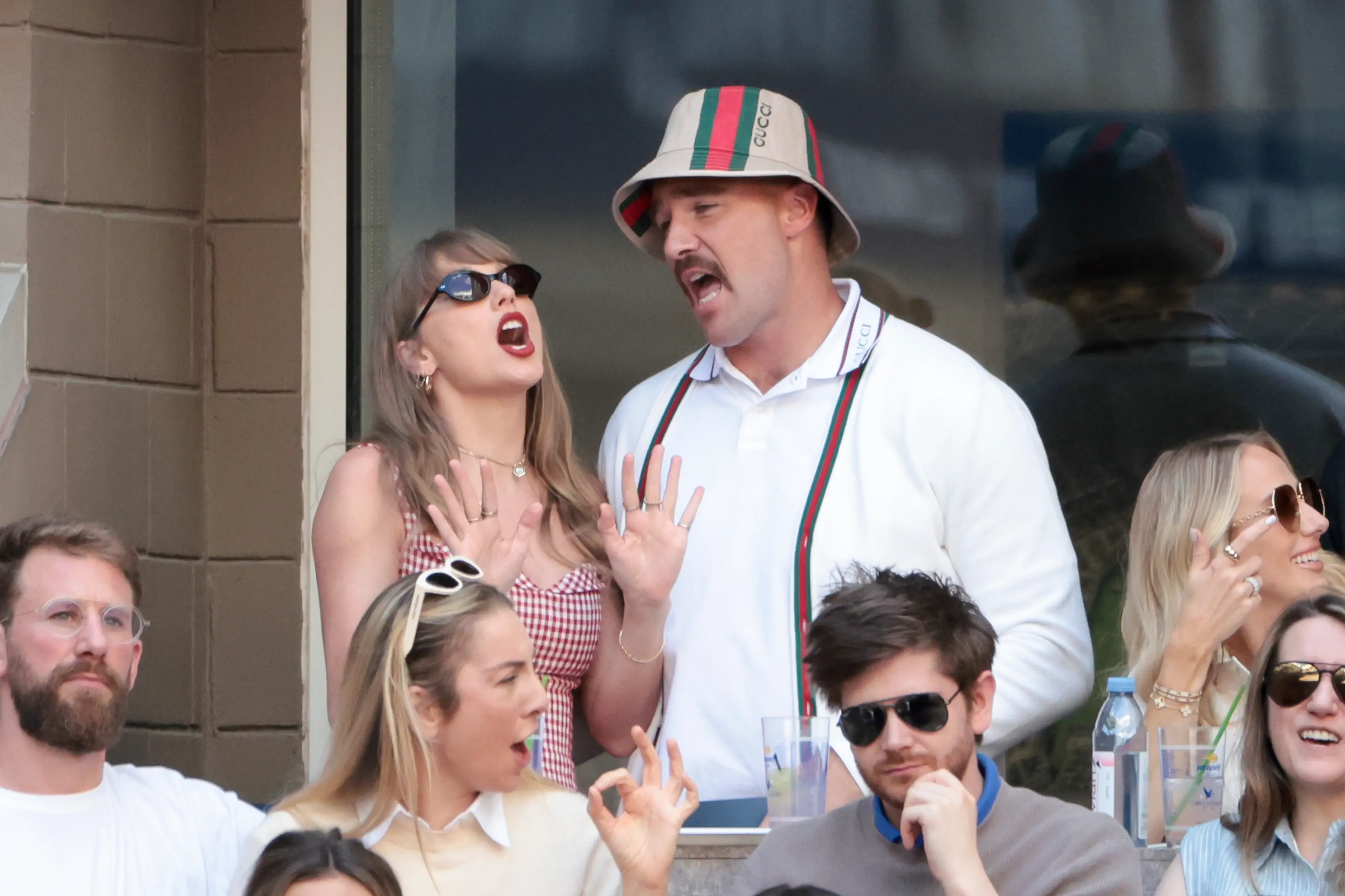 The pair sang along to 'I Believe in a Thing Called Love' at the US Open (Jean Catuffe/GC Images)