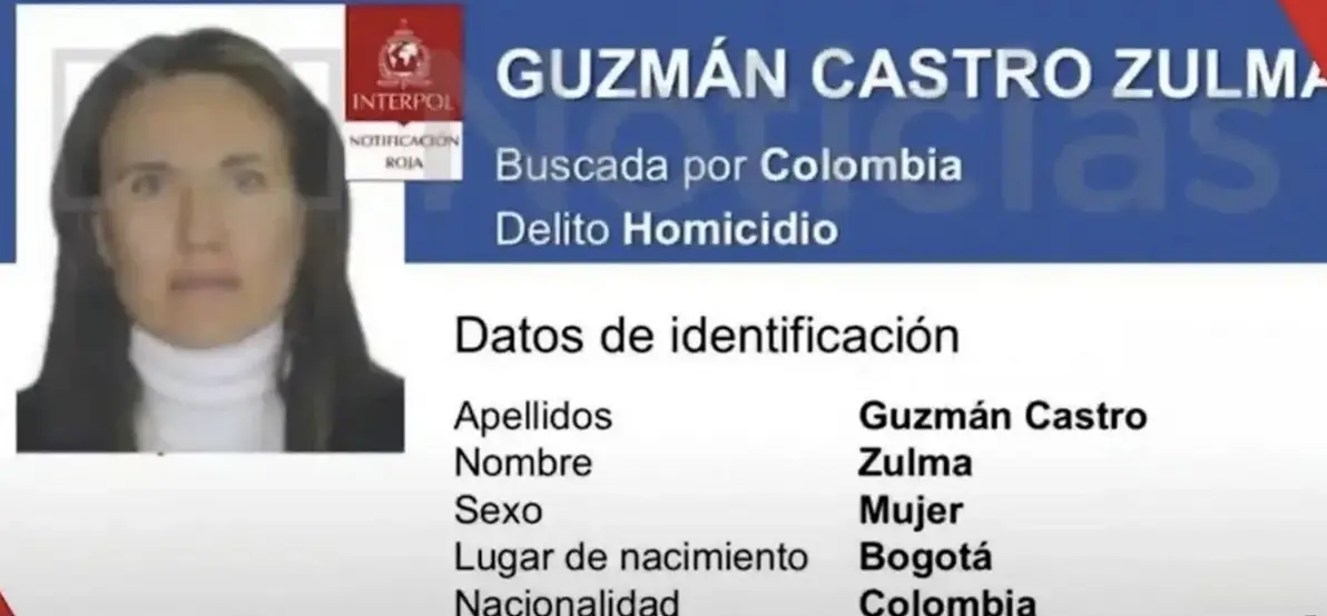 Castro has been wanted since she fled Colombia after the girl's deaths (Interpol)