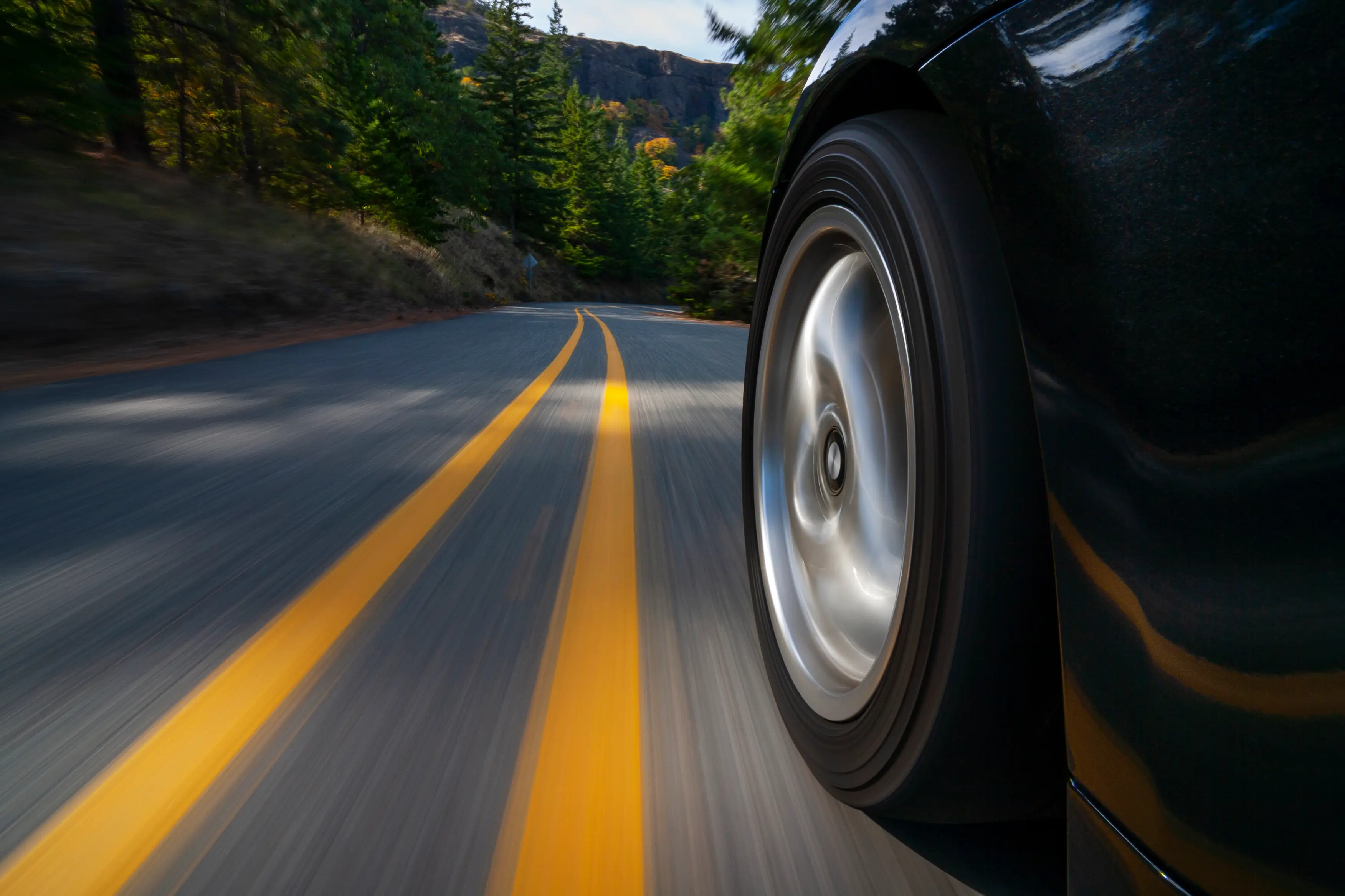 Ashley attempted to overtake the truck over double yellow lines (Getty Stock Photo)