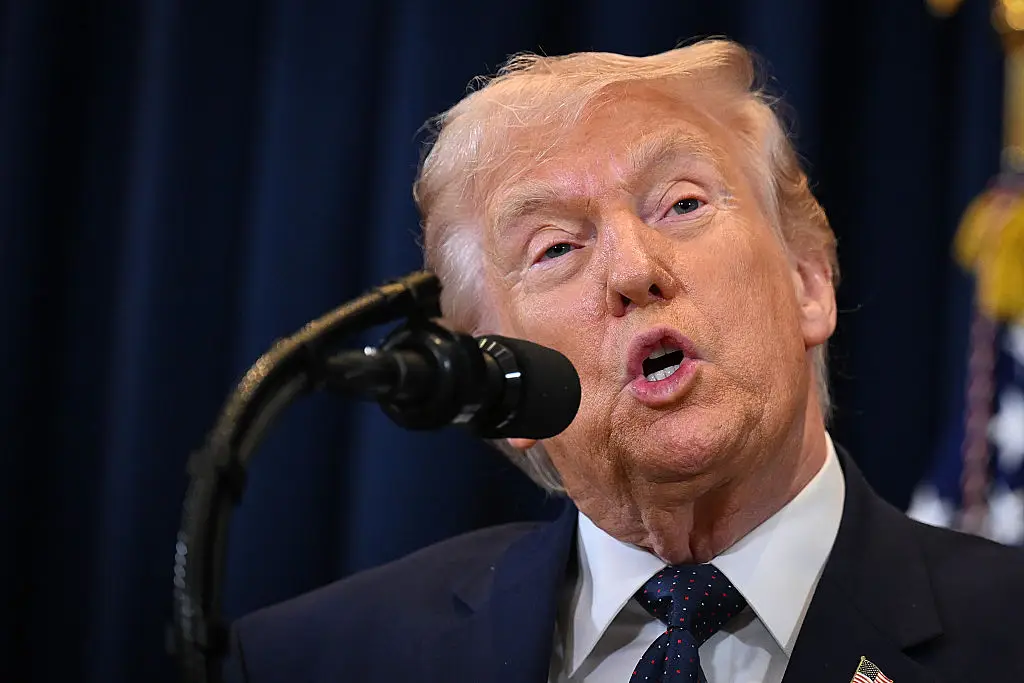 Donald Trump addressed the ongoing conflict in a speech on Monday (Roberto Schmidt/Getty Images)