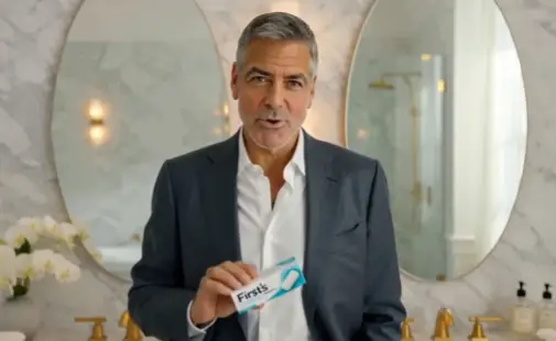 'George Clooney' can be seen in the clip of a tampon commercial (X/chrisfirst)