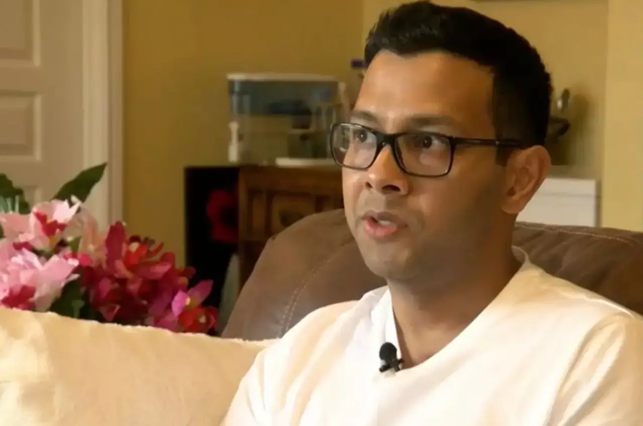 Umar Abdullah and his wife and young daughter all became unwell upon returning home from a family trip. (Channel 8)