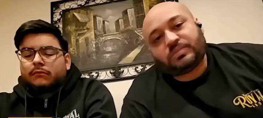 Angelina's stepfather, Robert Caraballo (right) (YouTube/ABC7)