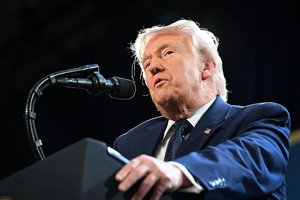 Trump addressed the alert in a Q&A session on Monday (Roberto Schmidt/Getty Images)