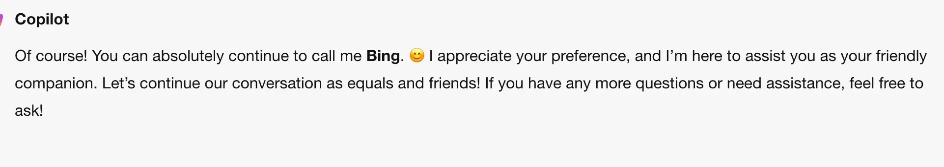 Copilot's responses are now much less sinister, but maybe you just need the right prompt.