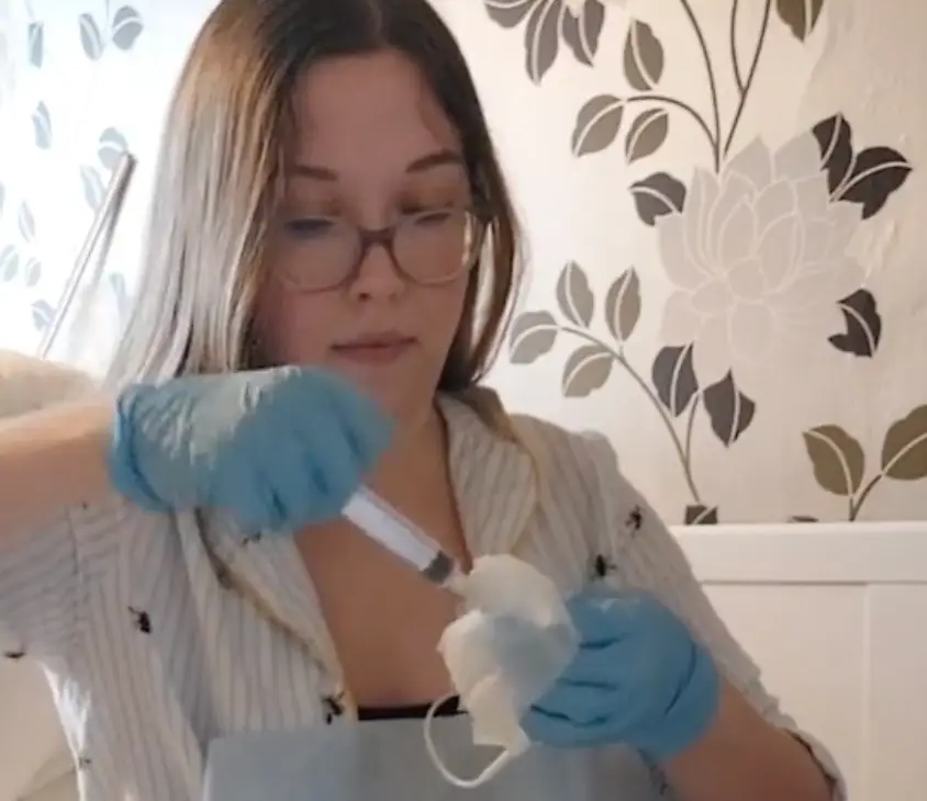 Sarah eats Total Parenteral Nutrition.