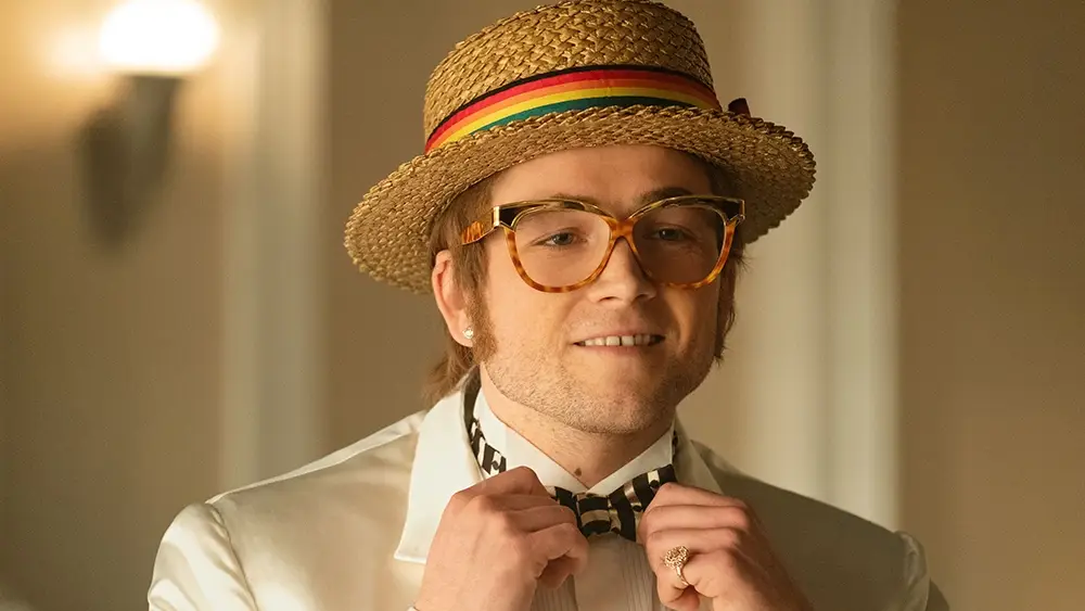 Taron Egerton in Rocketman.
