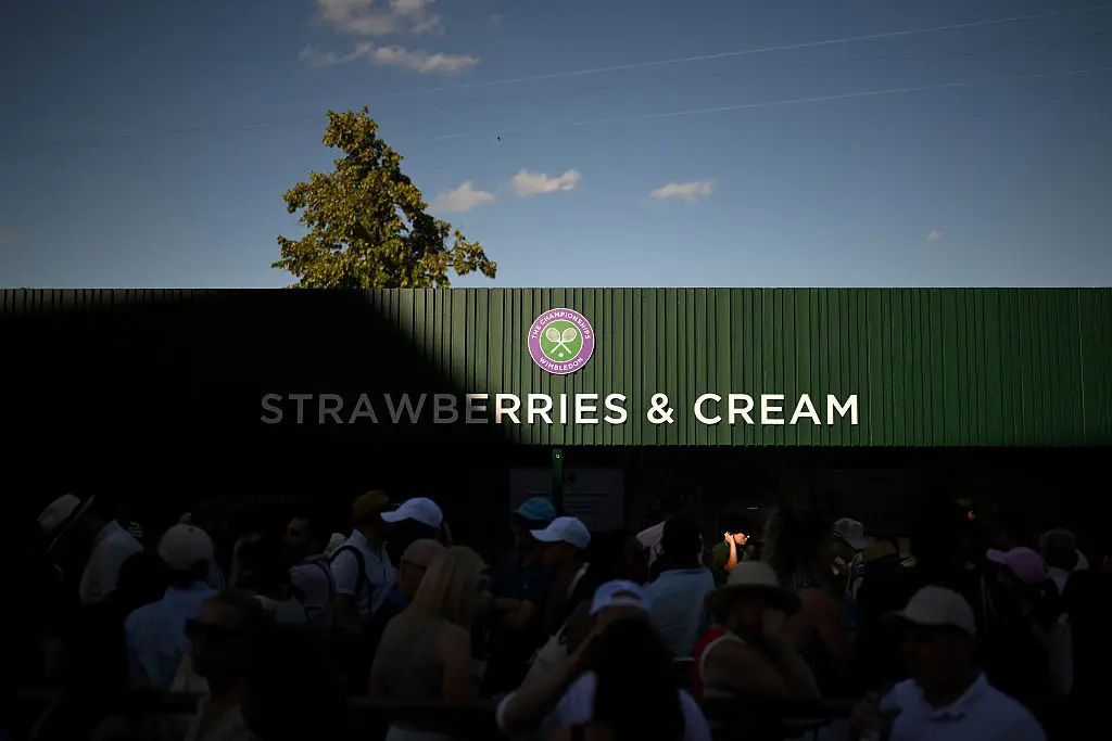 Wimbledon's signature dish, Strawberries and Cream, will set spectators back (Photo by Matthias Hangst/Getty Images)