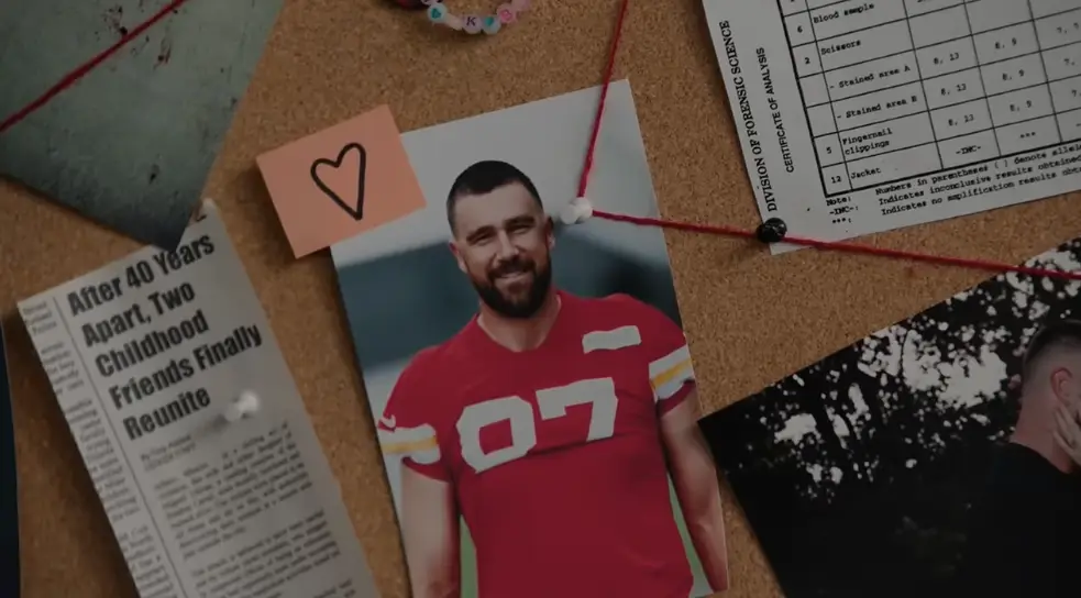 The sketch includes references to Swift's husband Travis Kelce (Television Academy/YouTube)