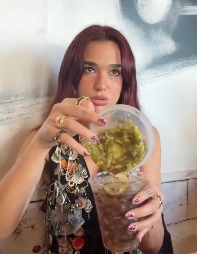 And the drink made even worse by adding one more component(DuaLipaOfficial)