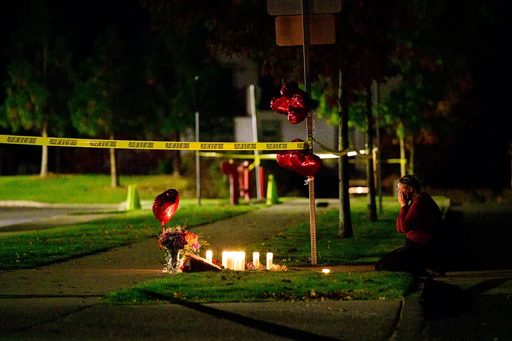 President Trump described the man who took out the shooter as a 'hero'. (Mathieu Lewis-Rolland/Getty Images)