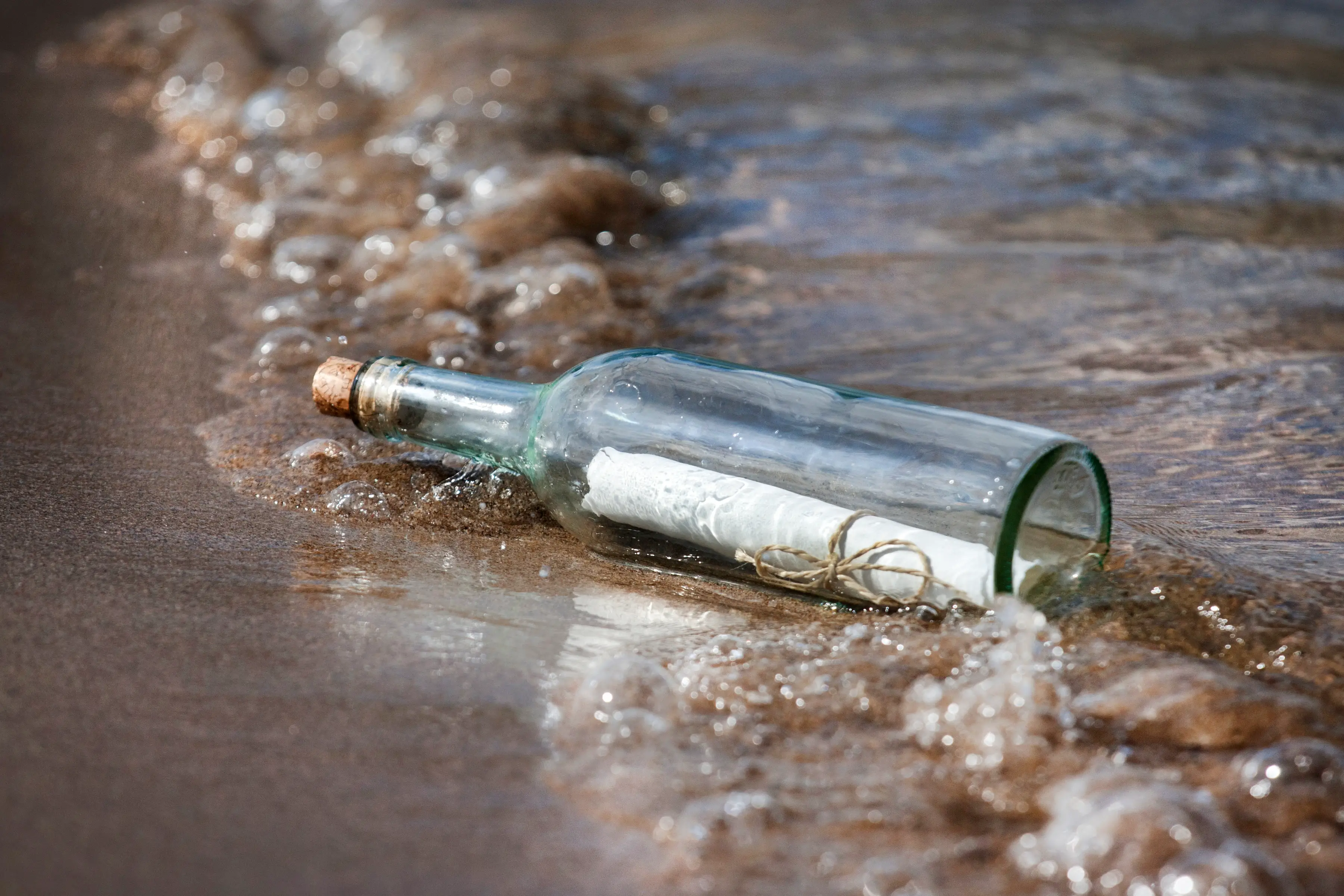 People are thought to have first started sending messages via bottle in 310 BC (Getty Stock)