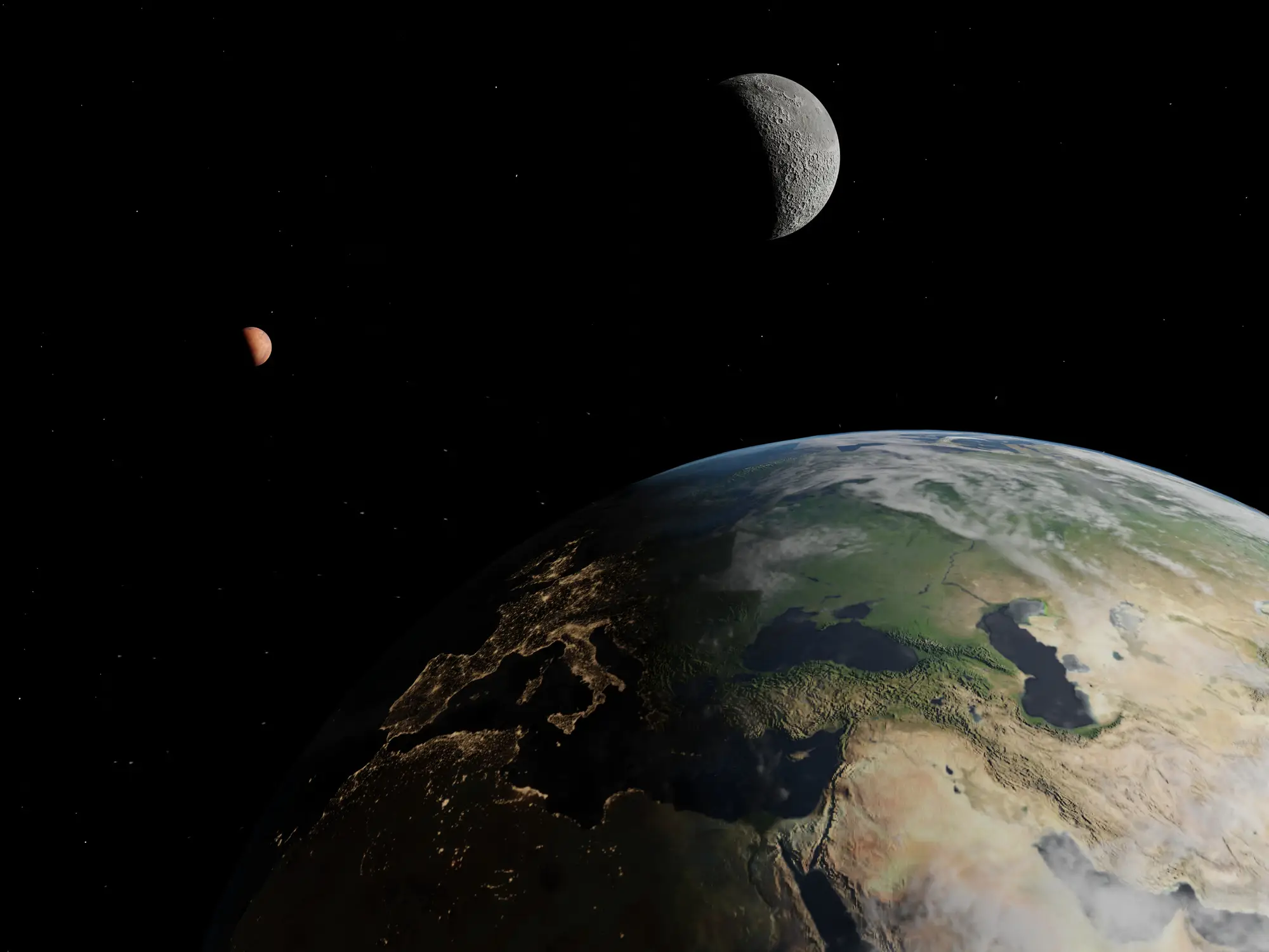 The Moon is 384,000km away form us on Earth (Getty Stock)