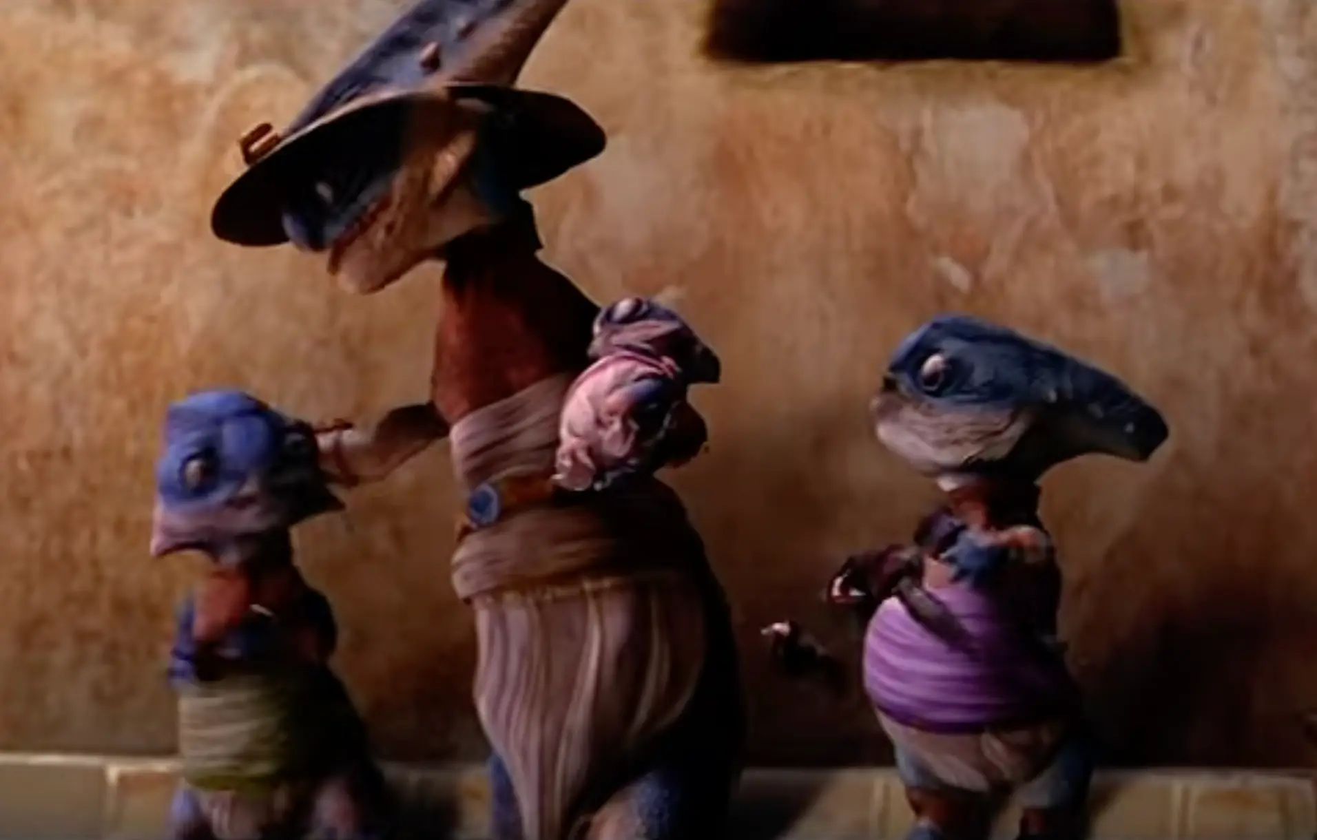 In the deleted scene we see the family of one of the Podracing contestants before they crash and die. (Disney)