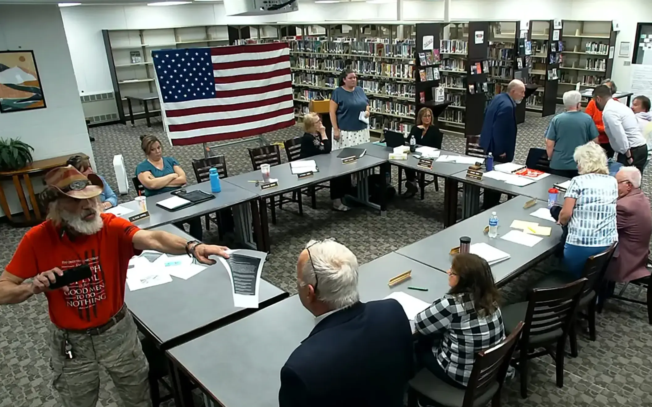 The meeting descended into chaos (Regional School Unit 67)