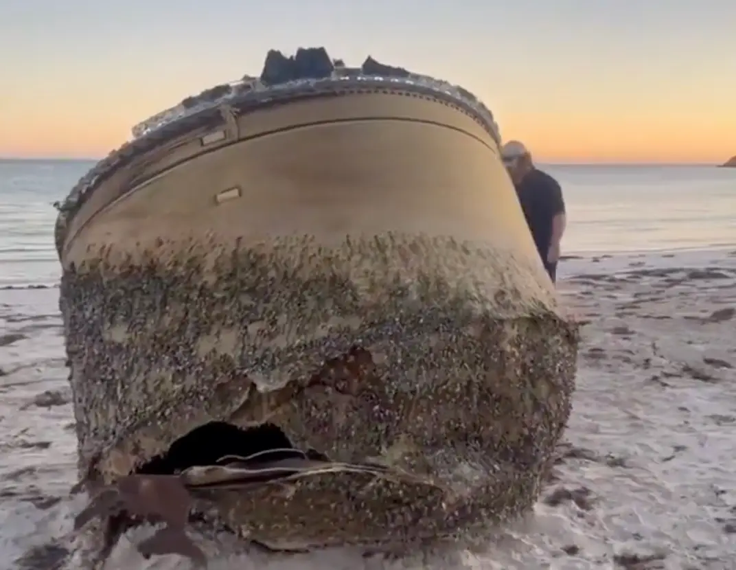 Police are currently investigating the mystery object.